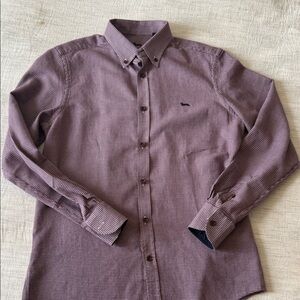 Harmont & Blaine Men's Burgundy Checkered Shirt